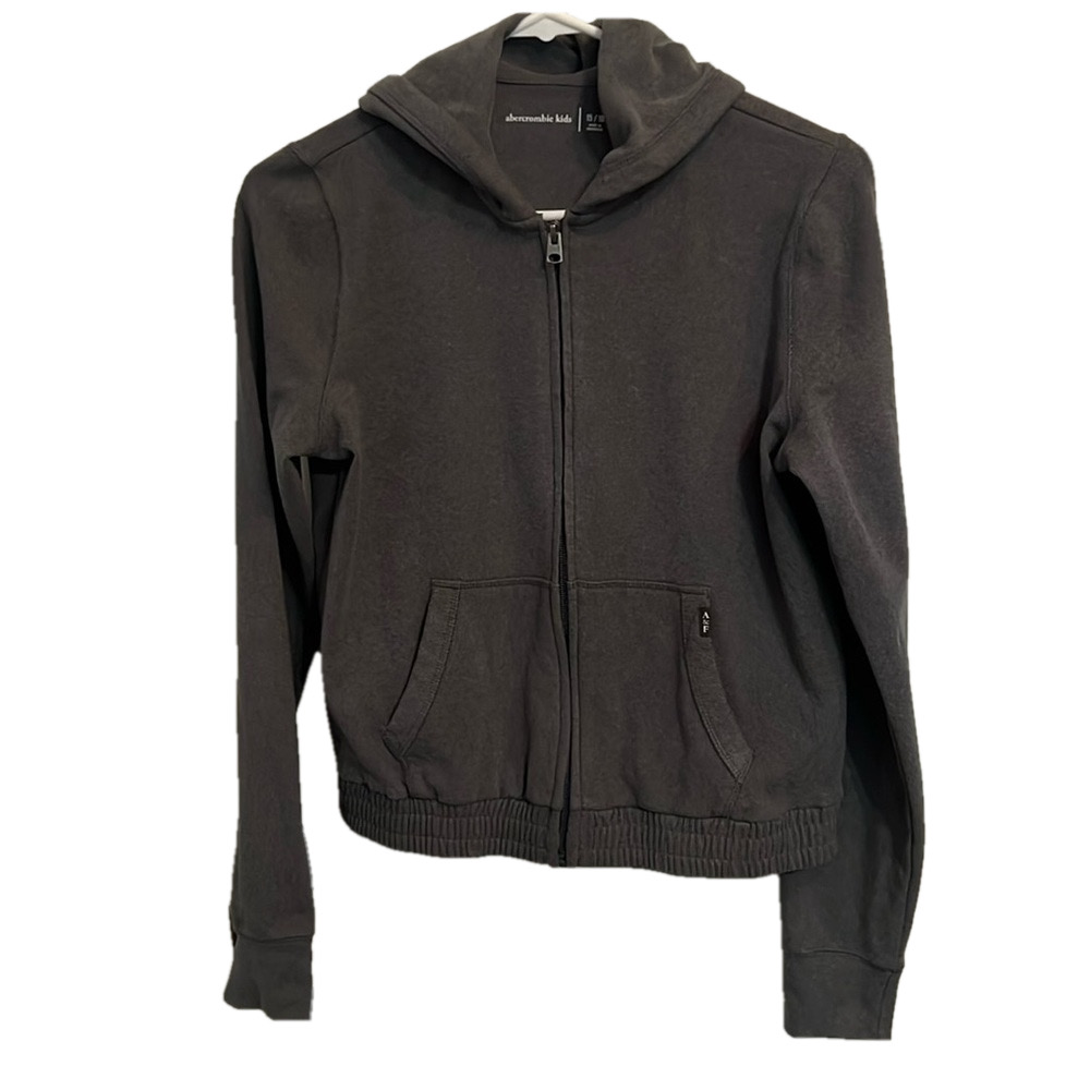 ABERCROMBIE KIDS Grey 15/16 zip up Hooded Sweatshirt.